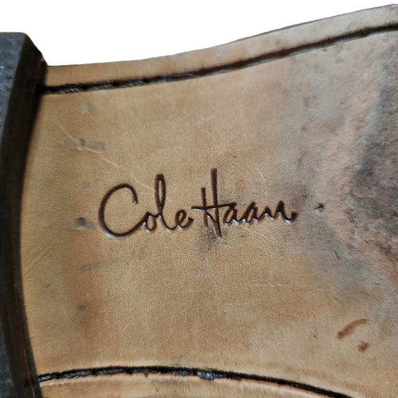 Cole Haan brown leather slip-on men's shoes - Picture 10 of 14